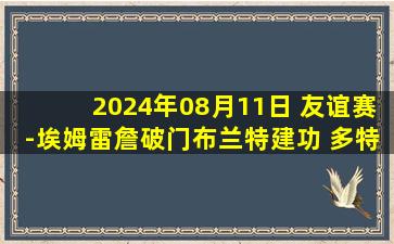 2024年08月11日 友谊赛-埃姆雷詹破门布兰特建功 多特蒙德2-0维拉